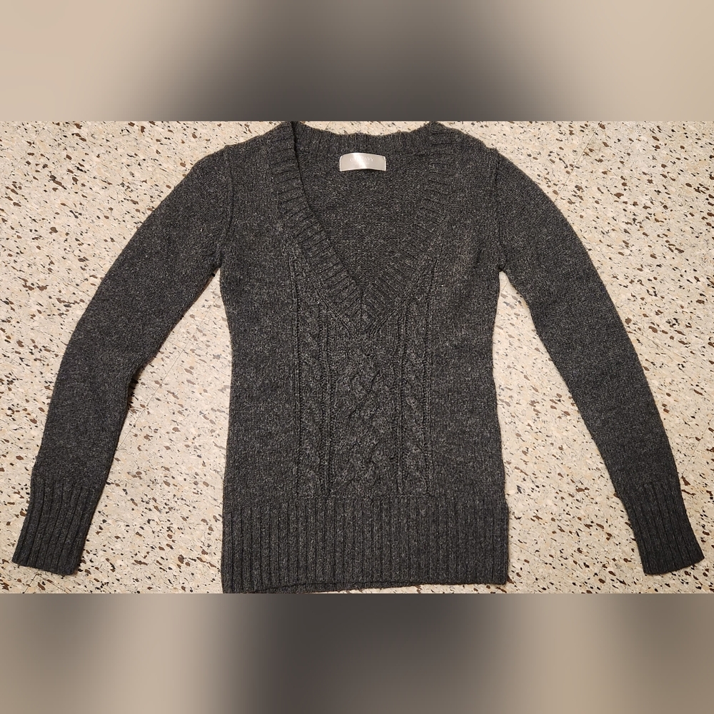Dark grey sweater. Soft, comfortable and perfect for fall or winter!